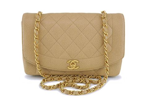 chanel diana beige caviar|CHANEL Pre.